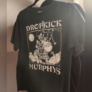 Mens Vintage Dropkick Murphys T Shirt Large Green
